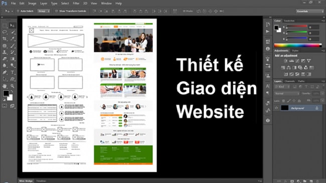 Cách thiết kế web bằng Photoshop